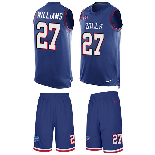 Men's Limited Duke Williams Nike Jersey Royal Blue - #27 Tank Top Suit NFL Buffalo Bills